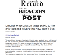 Herald Newspapers: Limousine association urges public to hire only licensed drivers this New Year’s Eve